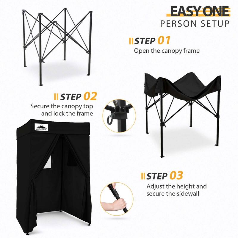EAGLE PEAK Flex Compact 4x4 Pop-up Canopy Changing Room, Portable Privacy Dressing Room
