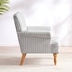 preview thumbnail 8 of 49, Rolled Armchair Accent Chair Set of 2 Blue/ Grey/ Brown