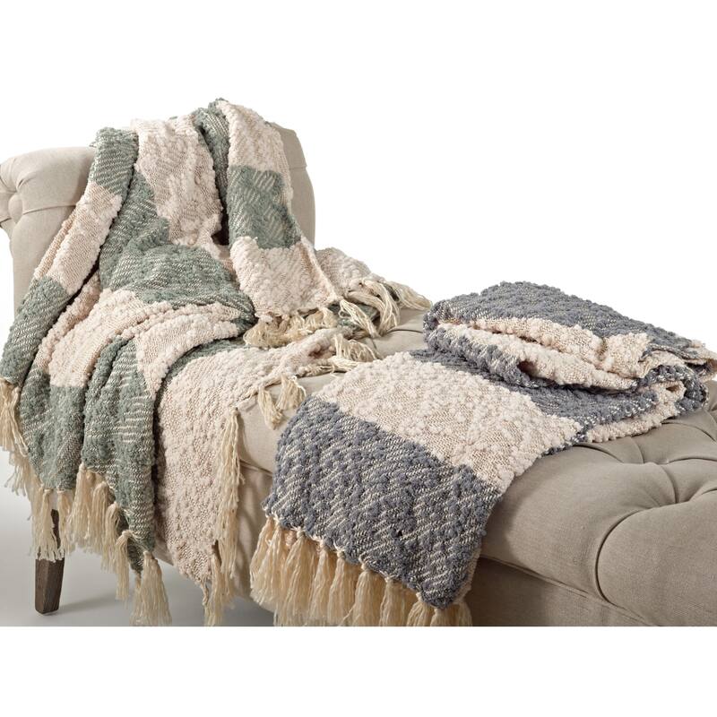 Nubby Design Striped Throw Blanket