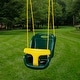 preview thumbnail 14 of 12, Gorilla Playsets High Back Infant Swing with Nylon Rope and Seatbelt Green