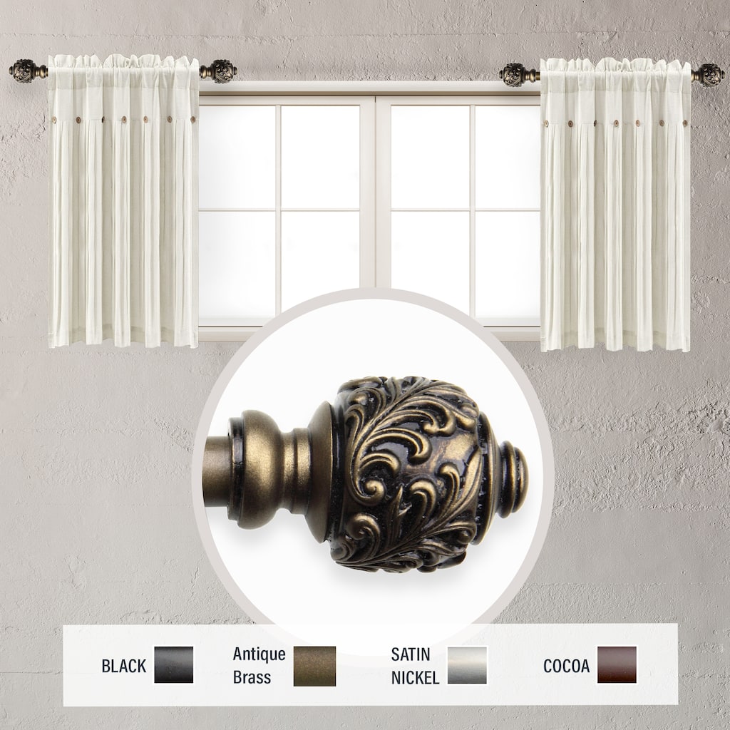 InStyleDesign Tova 5/8 inch dia. Side Curtain Rod 12-20 inch long (Set of 2)