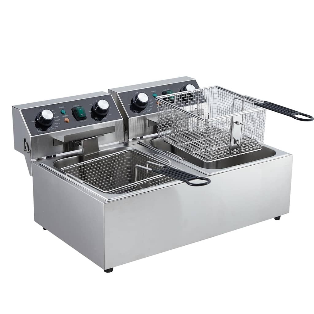 Commercial Deep Fryer - Dual Tank, 2 x 10L
