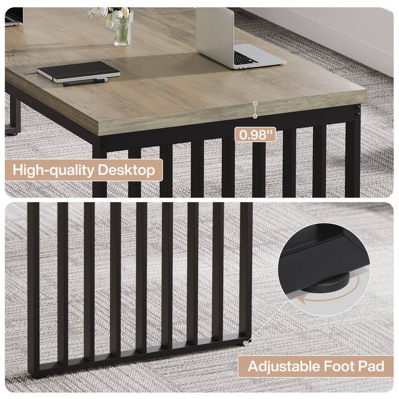6.5ft Rectangular Conference Meeting Table for Home Office