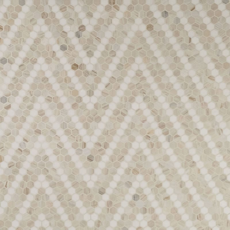 Ackland AKM-S-1X1LUP-CA 11" x 14" Marble Geometric Floor and Wall - Auralie