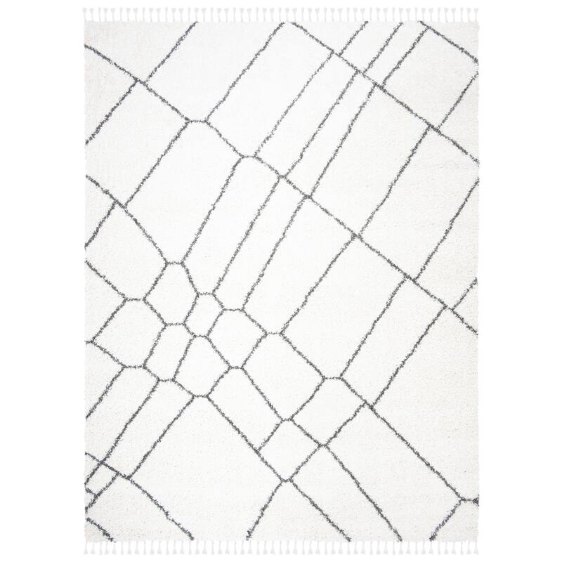 SAFAVIEH Moroccan Fringe Shag Ethyle 2-inch Thick Rug