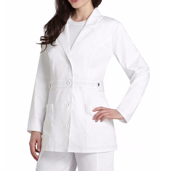 double breasted lab coat