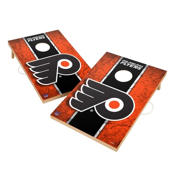 slide 2 of 5, Vintage Philadelphia Flyers NHL Regulation 2x4 Cornhole Set Include Carry Case