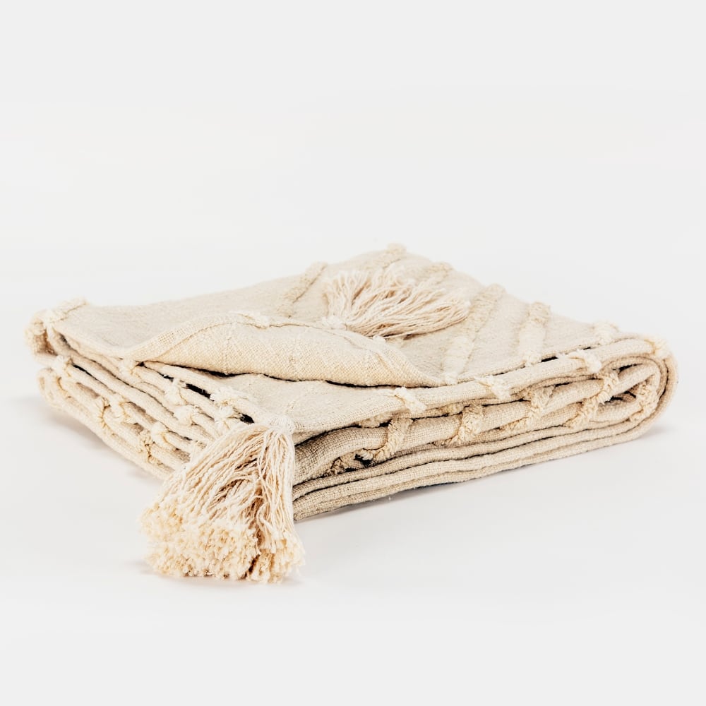 Rizzy Home Geometric Textured Cotton Throw