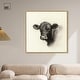 preview thumbnail 39 of 60, Darkness in Detail of Cow Canvas Animal Art Prints by Art Remedy