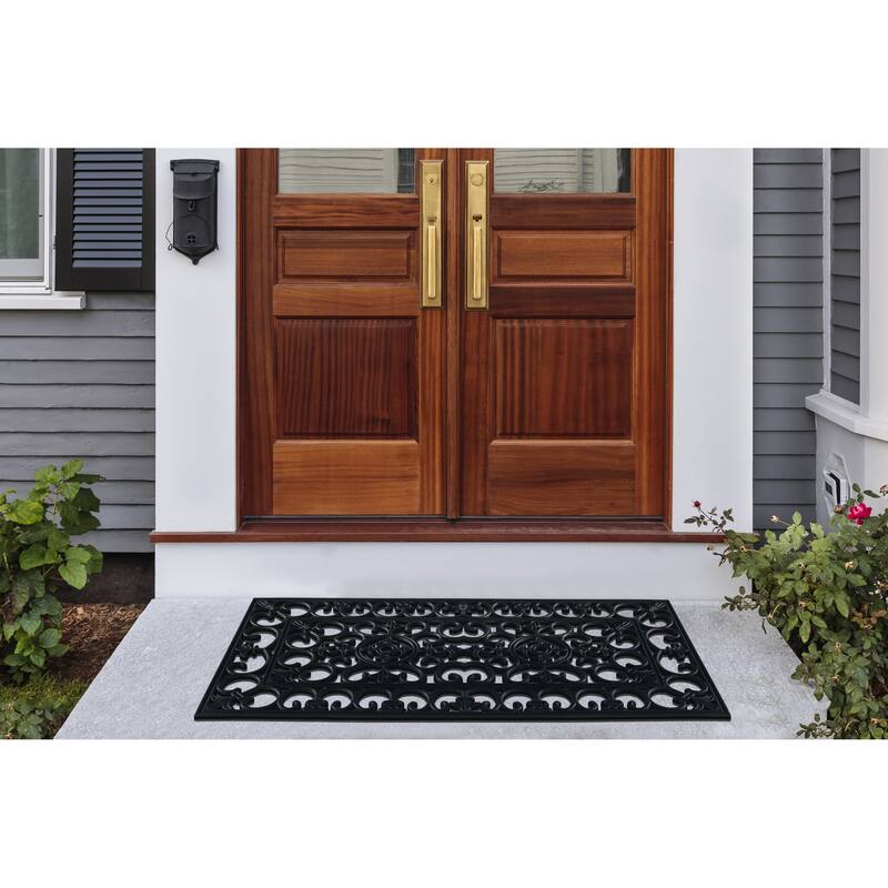 A1HC First Impression Natural Rubber Durable Attractive Entry Doormat