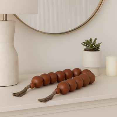 Ecomix Jute Decorative Garland with Tassels Bartholomew - 3" Brown - 53" x 3" x 3"