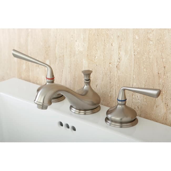 Kingston Brass Silver Sage Widespread Bathroom Faucet with Pop-Up