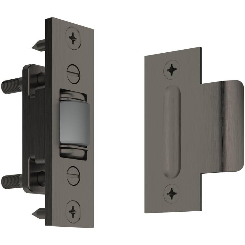 Baldwin Solid Brass Heavy Duty Roller Latch with T Strike - Lifetime Graphite Nickel