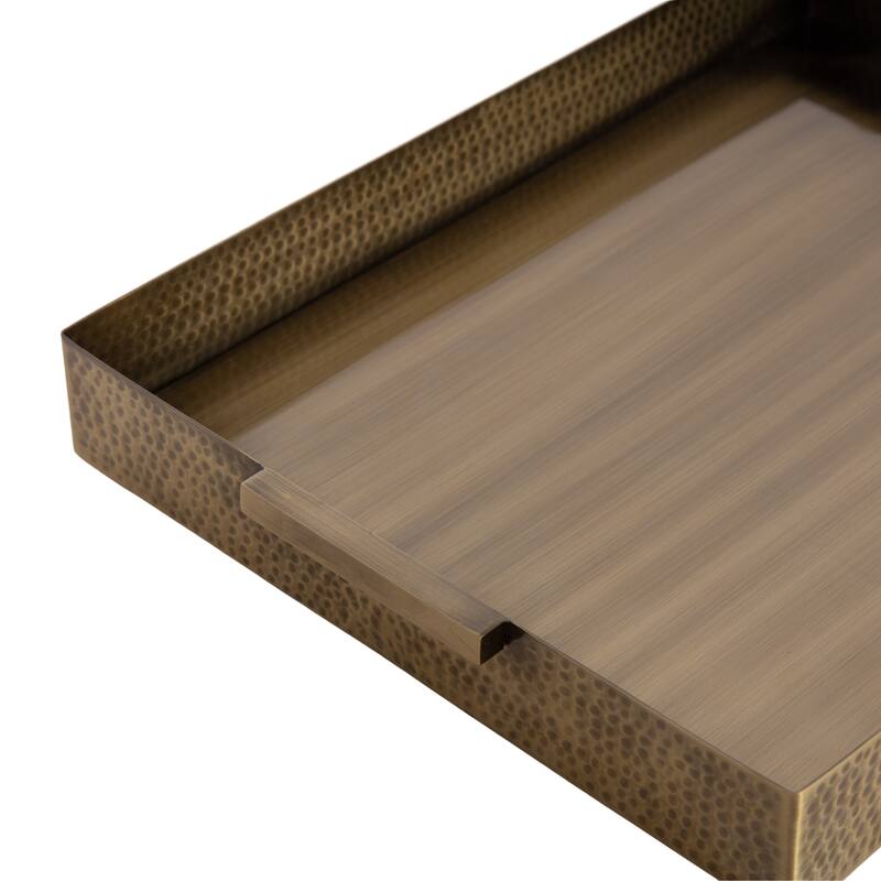 Kate and Laurel Samana Rectangle Metal Tray