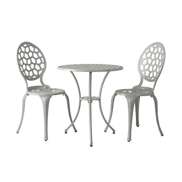 Vashon Aluminum Bistro Set In White. Opens flyout.