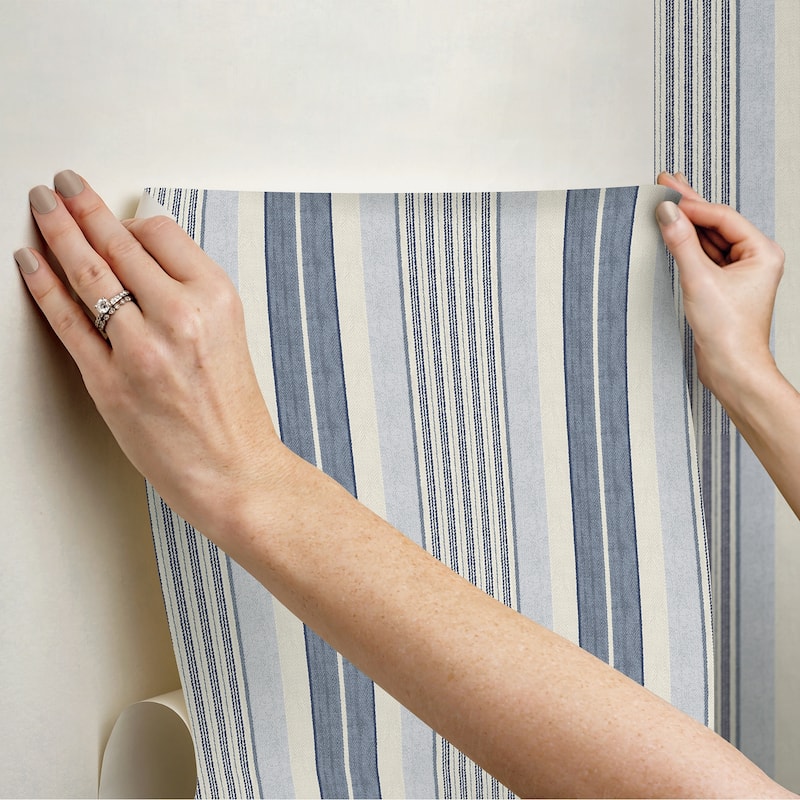 NuWallpaper Waverly Escot Blue Peel and Stick Wallpaper - N/A