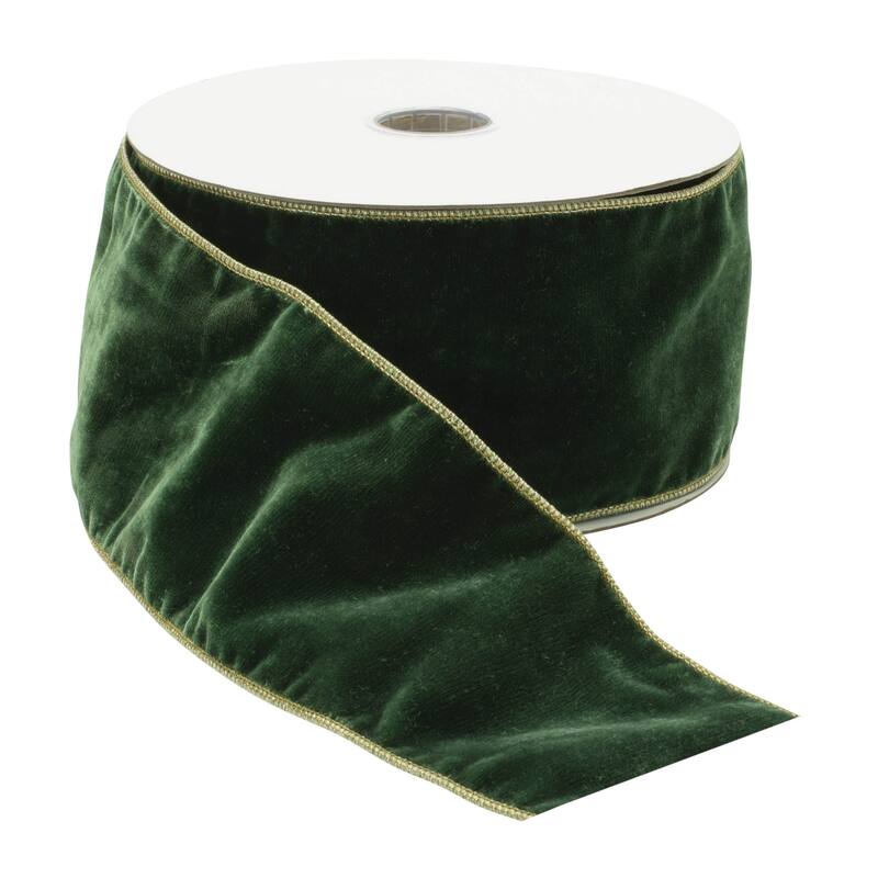 Green Wired Ribbon 4" x 10 Yds. - N/A