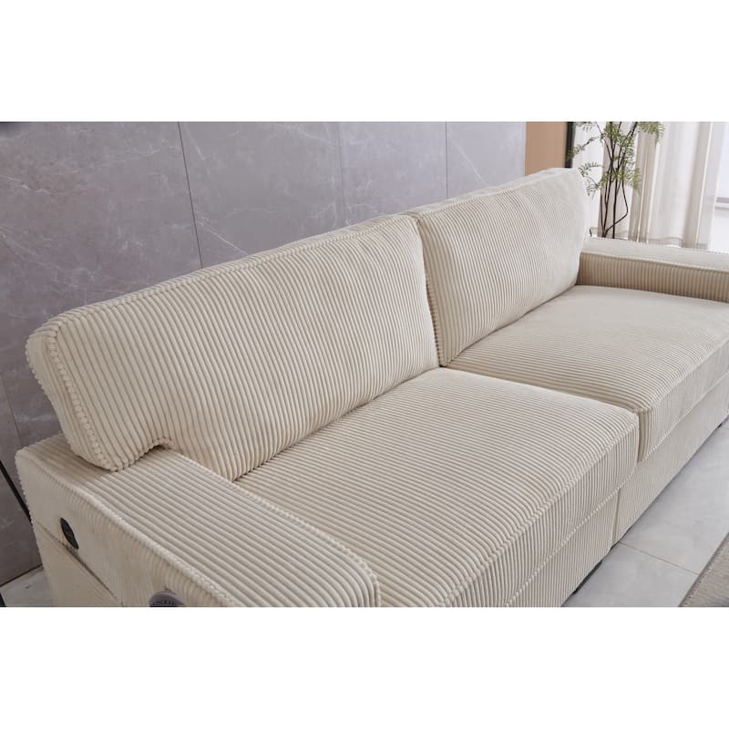 Velvet Upholstered Loveseat Sofa, Couch Settee with Adjustable Headrest, 2 Seater Sofa with Square Armrest and Wood Frame