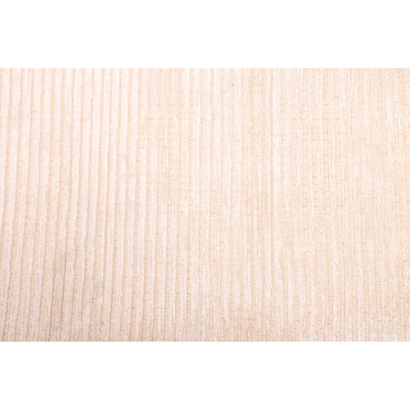 ECARPETGALLERY Hand-knotted Loreto Cream Viscose Rug - 8'0 x 10'1