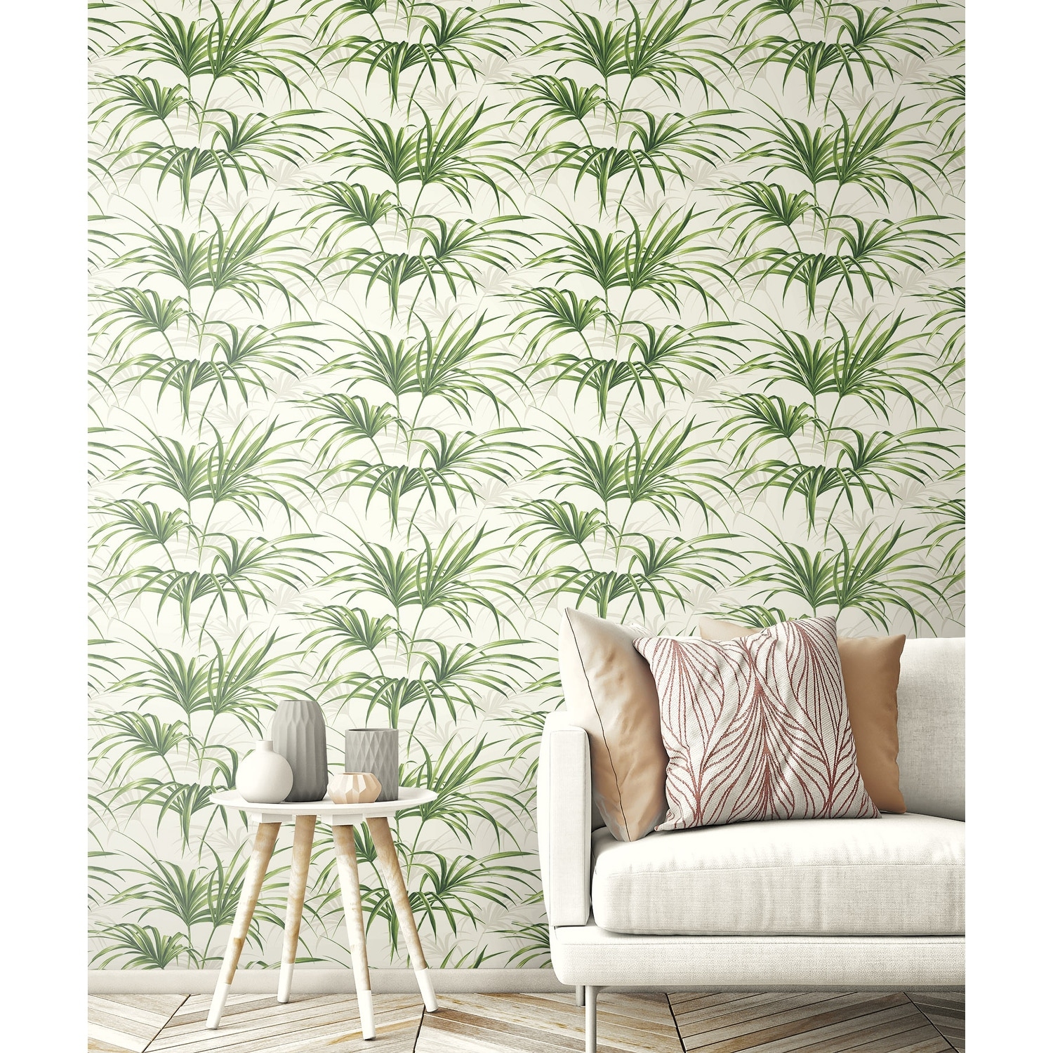 Shop Nextwall Tropical Palm Leaf Peel And Stick Removable Wallpaper 20 5 In W X 18 Ft L Overstock 31053532 20 5 In W X 18 Ft L Coastal Blue