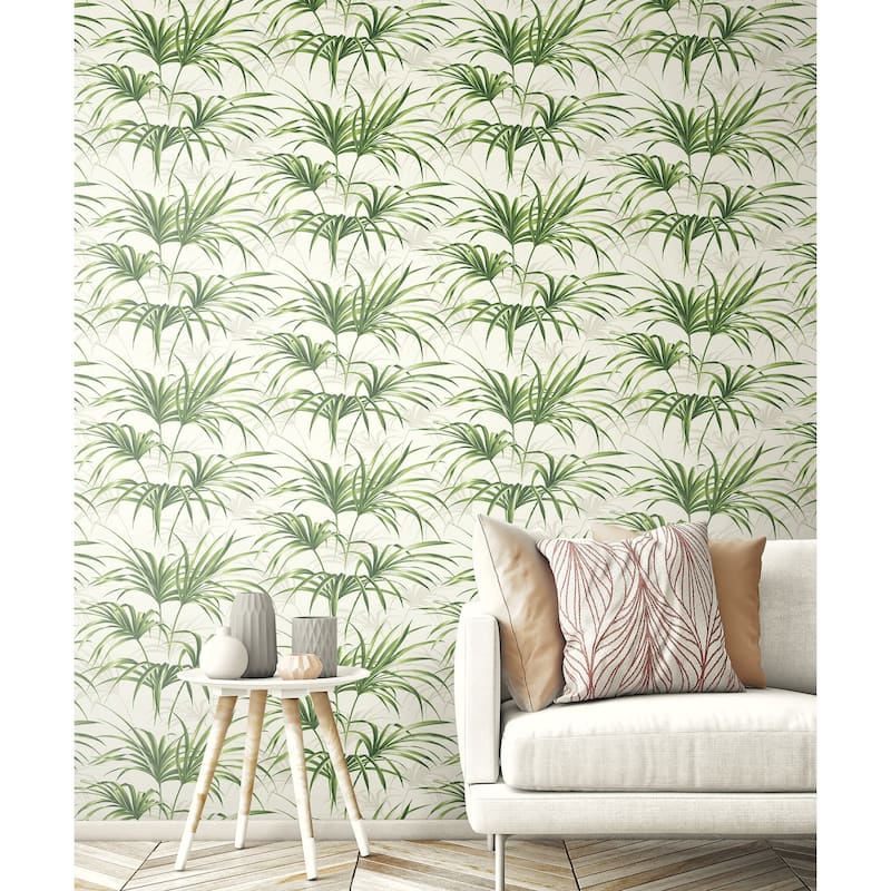 NextWall Tropical Palm Leaf Peel and Stick Removable Wallpaper