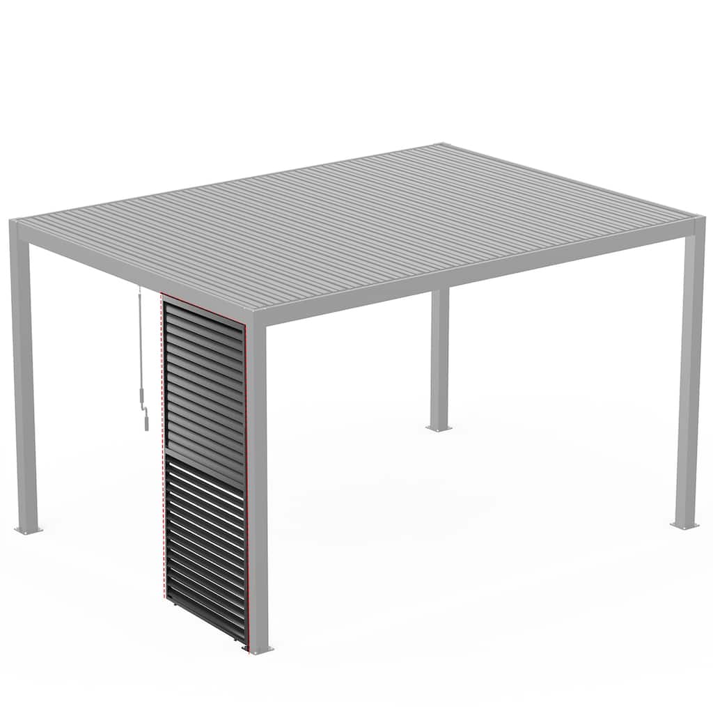 10ft Aluminum Louver Grille with Rust-Resistant Frame for Outdoor Privacy and Sunlight Control