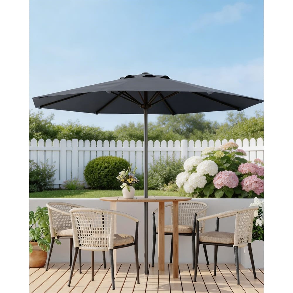 10ft Outdoor Patio Umbrella, with Crank Lift & Push Button Tilt, UV Protection Waterproof