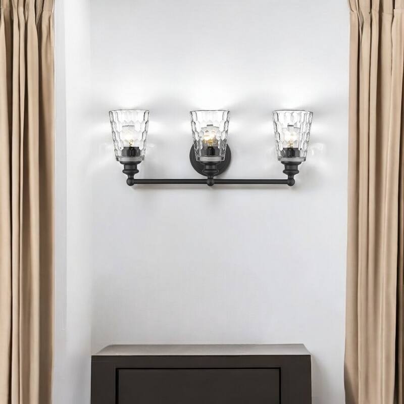 Modern Transitional Hardwired Wall Light with Reversible Mount and Clear Glass Shade LED Compatible
