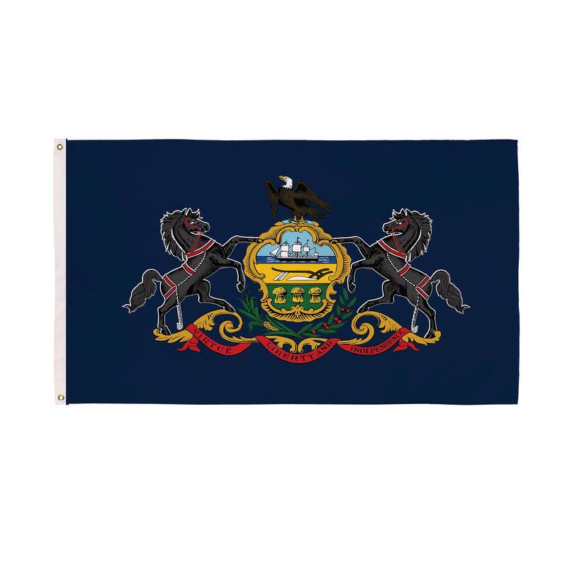 State of Pennsylvania Double Sided Estate Flag w/ 2 Grommets, 3'x5'