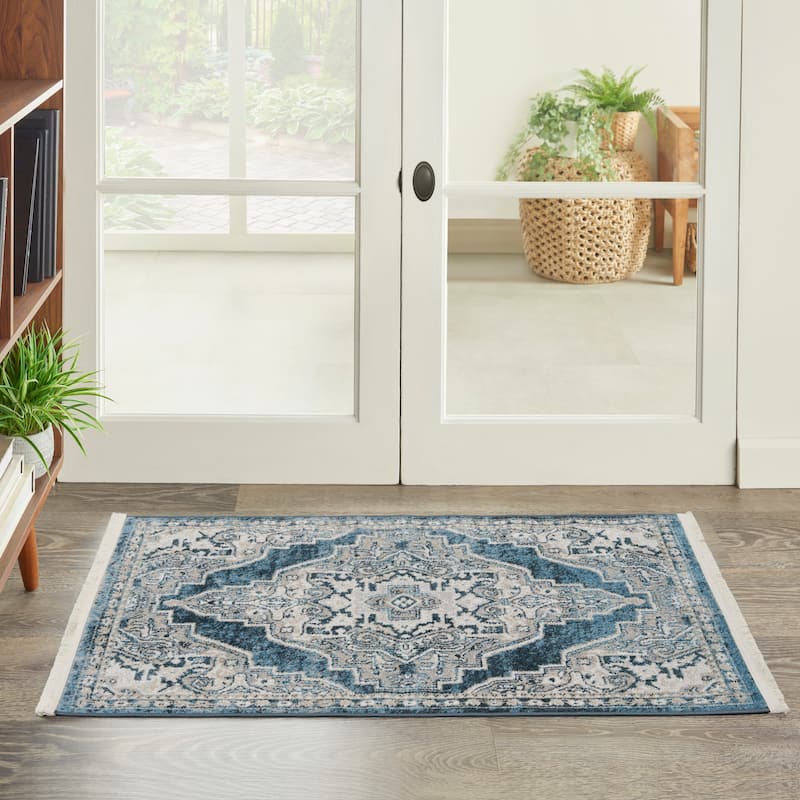 Nourison Geneva Traditional Bordered Area Rug.