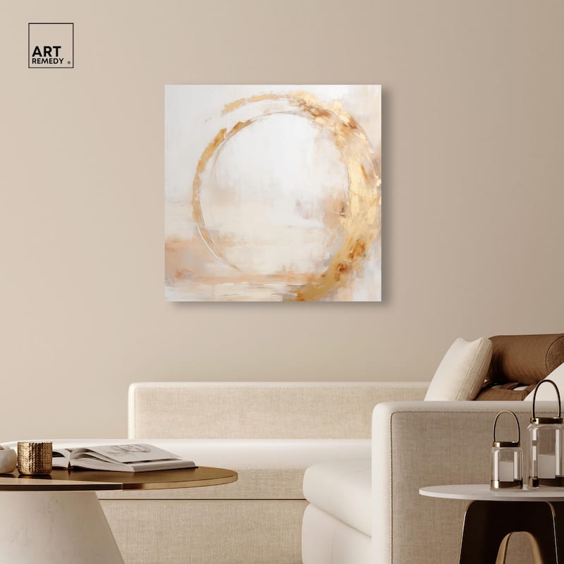Golden Orb II Canvas by Art Remedy, Gallery Wrapped