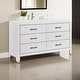 preview thumbnail 1 of 4, Eby 59 Inch Wide Dresser, 6 Drawers with Black Nickel Handles, White Finish