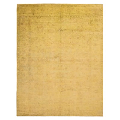 ECARPETGALLERY Hand-knotted Vibrance Lime Wool Rug - 9'0 x 11'8