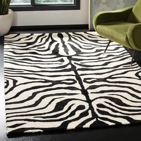 SAFAVIEH Handmade Soho Melie Zebra Pattern New Zealand Wool Area Rug