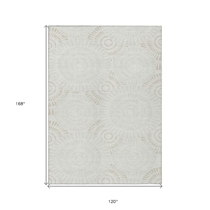 HomeRoots Geometric Transitional Rectangle Outdoor Rug