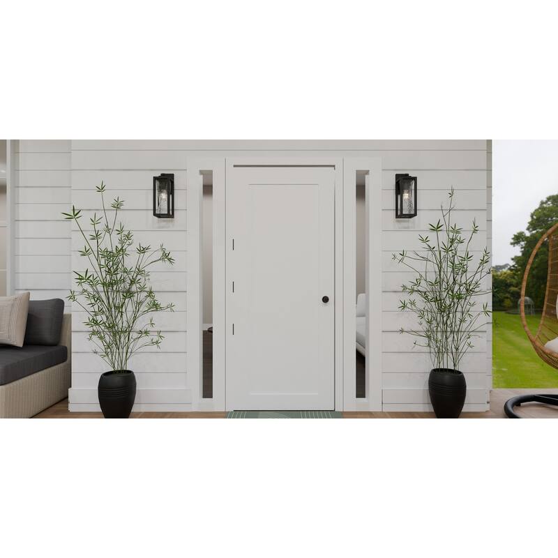 Zarah 1-Light Matte Black Outdoor Wall Lantern