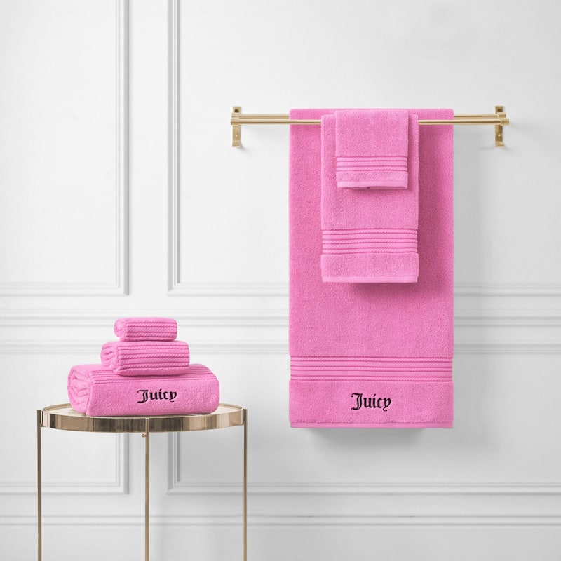 Juicy Couture Alyssa Bath Towels 6-Piece Set 2 Bath towels 2 Hand towels 2 Washcloths - 28"x54"/16"x26"/12"x12"