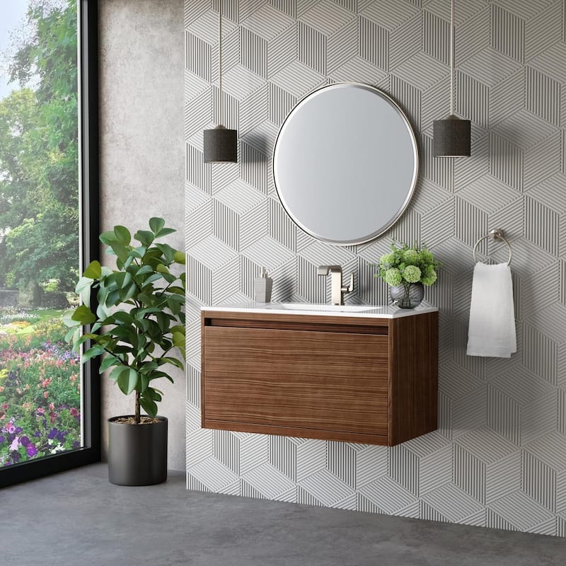 James Martin Vanities 805-V35.4-BN-GW Mantova 36" Single Basin Poplar