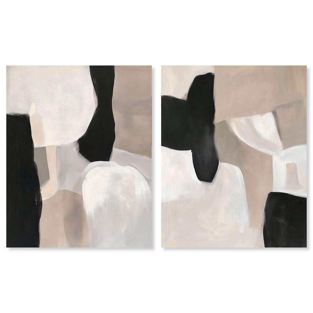 Shadow Play set Canvas Set of 2 by Art Remedy, Gallery Wrapped