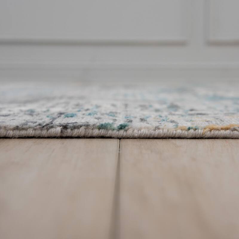 Alora Decor Cosmopolitan Contemporary Gray Wool/Tencel Area Rug