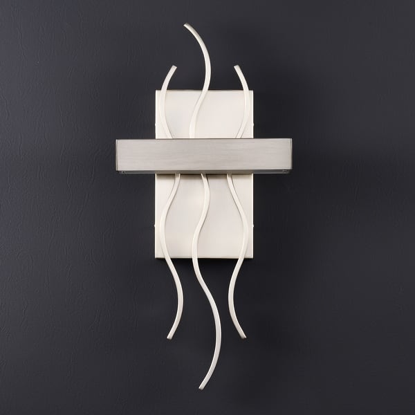 slide 2 of 22, CO-Z Modern LED Wave Wall Sconce Vanity Light