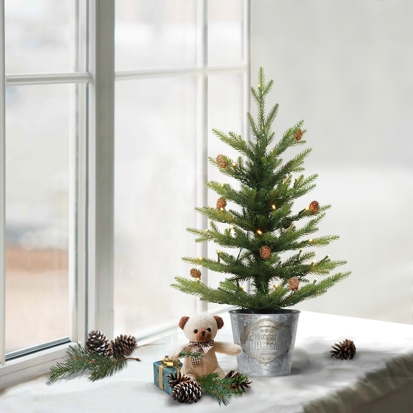 Puleo International Pre Lit 2 ft Tabletop Artificial Christmas Tree Bed Bath Beyond 33906754