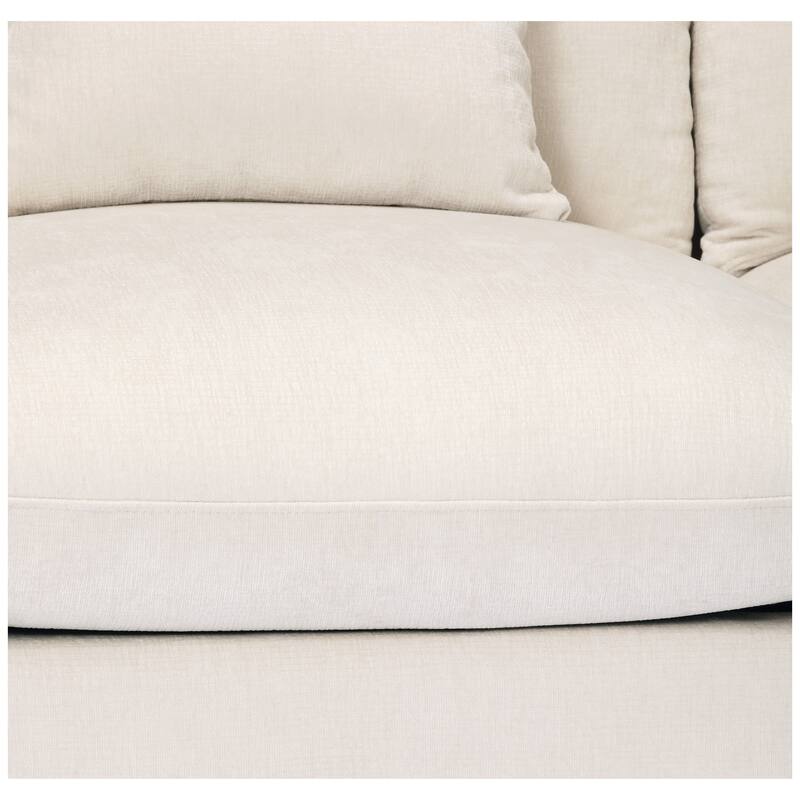 Lucca Chenille Upholstered Modular Loveseat with USB Port