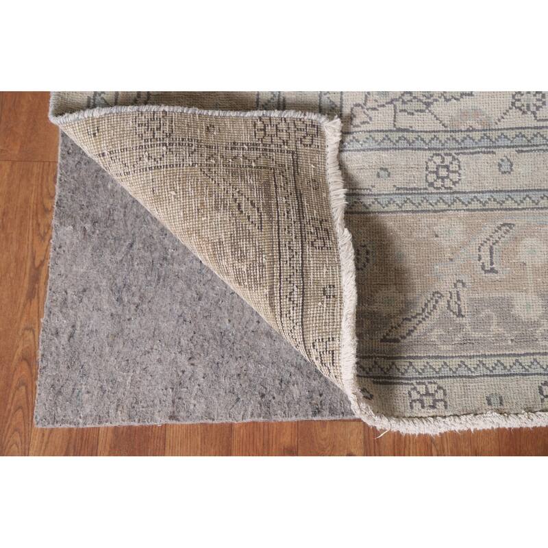 Hand Knotted Oriental 100% Wool Carpet Traditional Medallion Beige & Ivories Tabriz Area Rug - 11' 2'' X 8' 1''