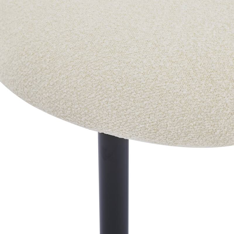 Open Back Upholstered Dining Chair Set of 2 Modern Kitchen Chairs with Metal, Fabric Dining Room Chairs for Living Room