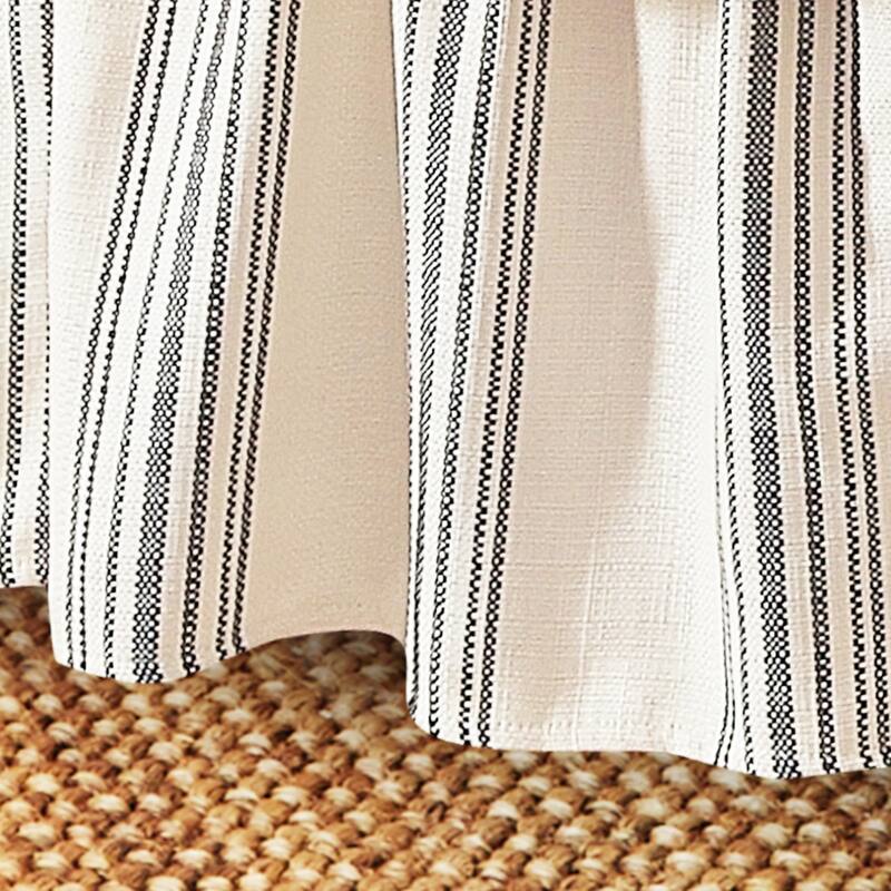 HiEnd Accents Prescott Stripe Ruffled Bed Skirt