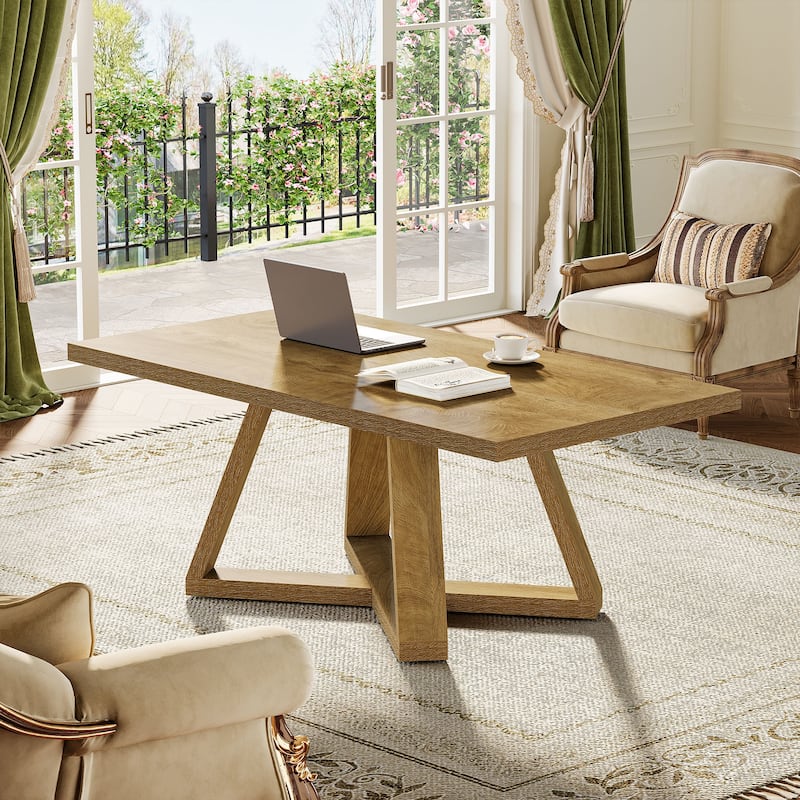 Coffee Table, Living Room Bedroom Center Cocktail Tea Accent Table for Home Apartment