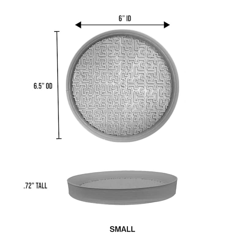 happimess Drew 8.4" Modern Geometric Indoor Eco-Friendly 3D Printed Plant Saucer