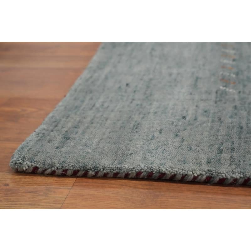 Hand Knotted Oriental 100% Wool Carpet Tribal Animal Pictorial Greys & Charcoal Gabbeh Area Rug - 11' 11'' X 11' 11''