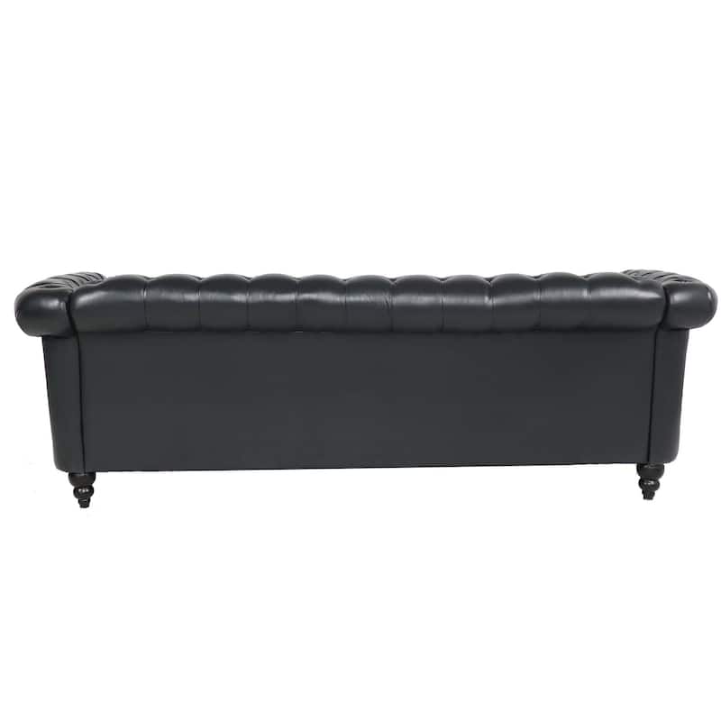 Comfortable 3-Seater Sofa with Fashion Striped Seat Cushion